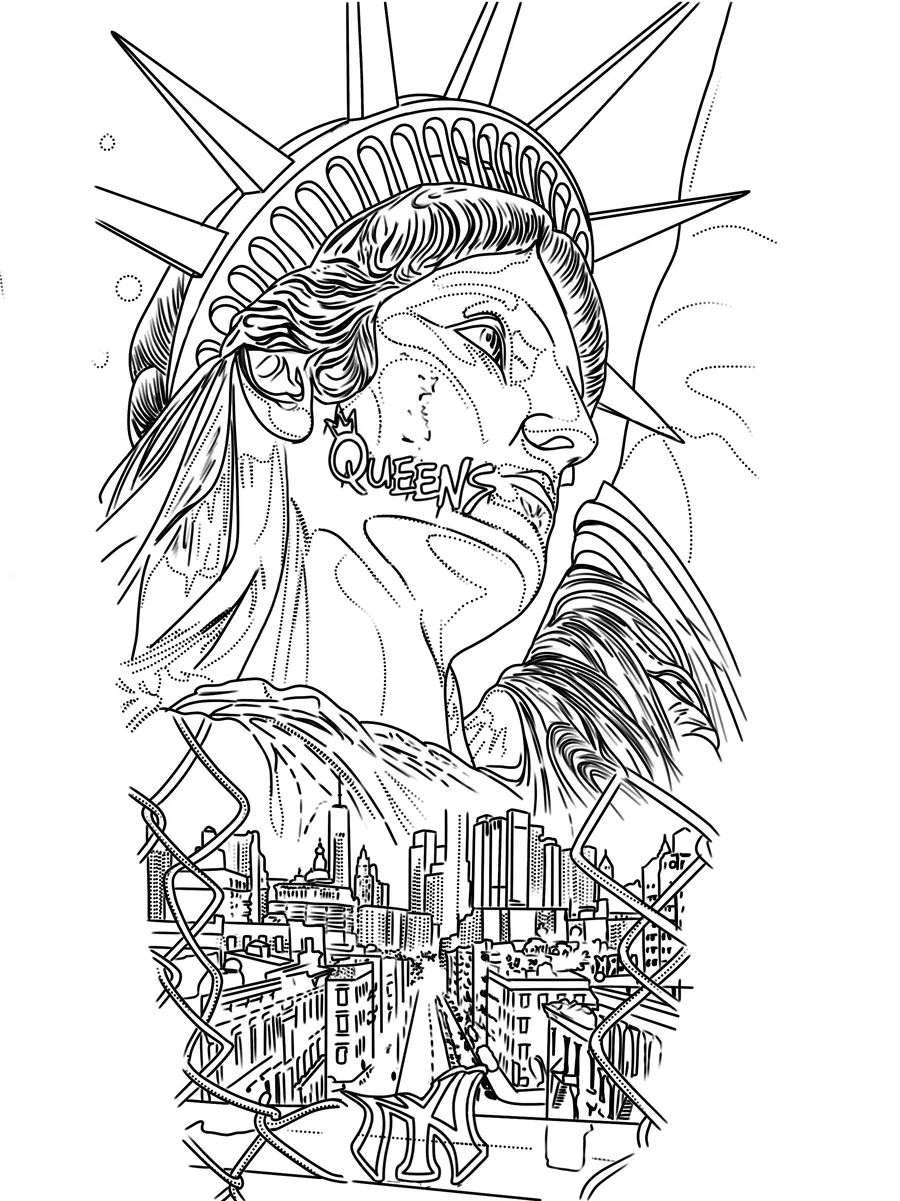 Statue of Liberty sleeve — Stencil